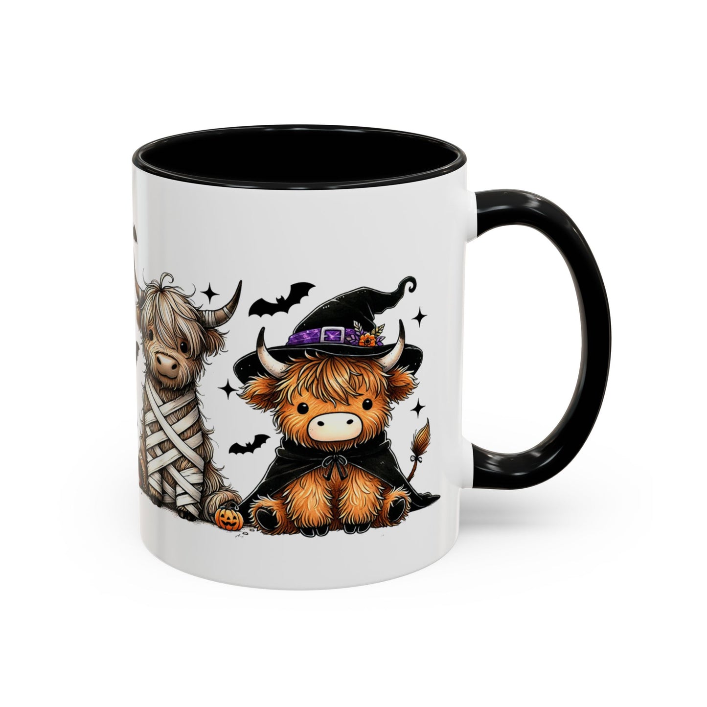 Halloween Highland Cow Coffee Mug, Cute Mug, Spooky Drinkware, Gifts for Cow Lovers, Fall Décor, Halloween Decor