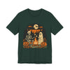 Autumn Campfire Halloween Ghost & Skeleton Tee, Unisex Halloween Shirt, Party T-Shirt, Spooky Season Apparel, Fall Festive Top, Ghoulish Graphic Tee
