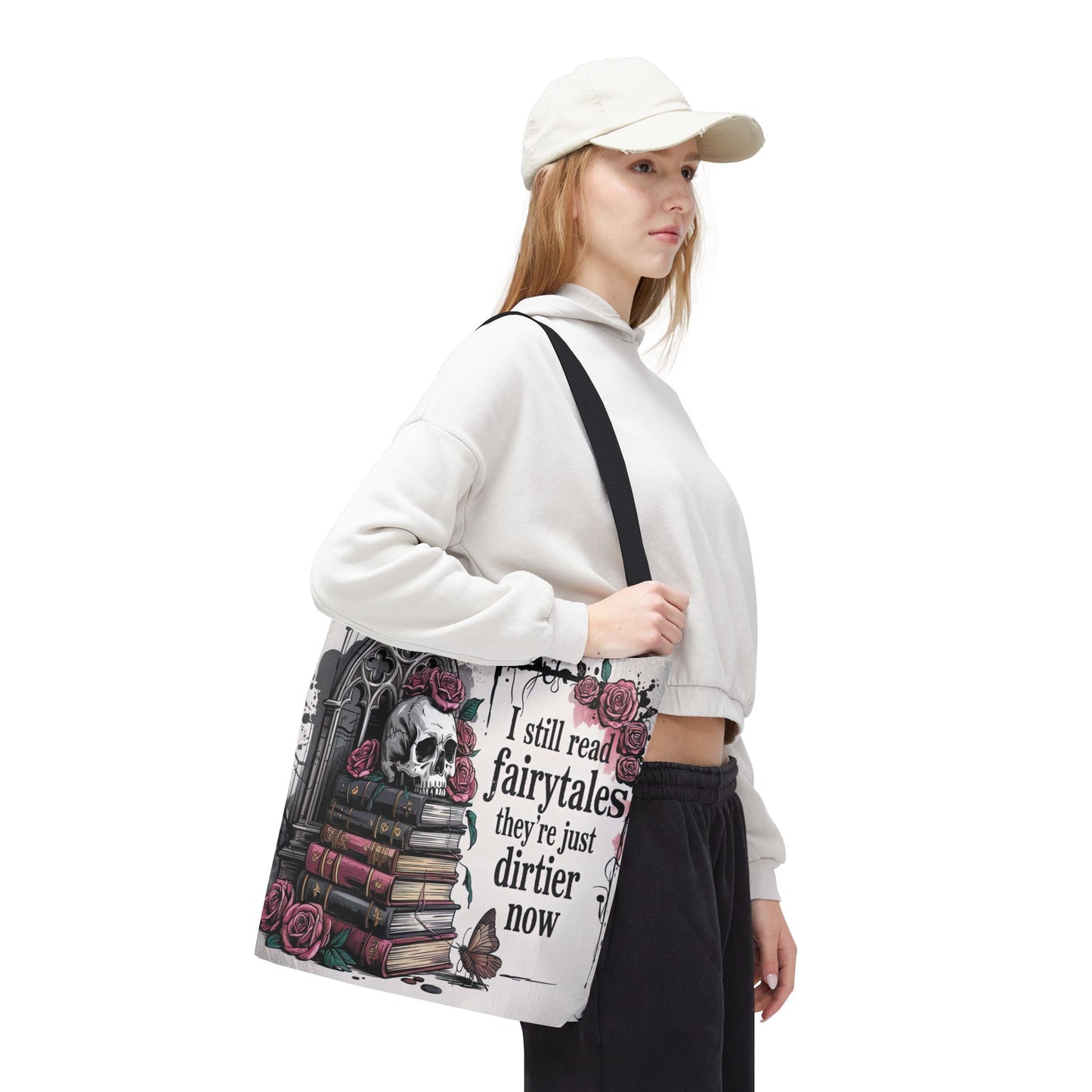 Whimsical Dark Fantasy Literary Tote Bag - BookTok Girly Reading Bag, Perfect for Book Lovers, Readers, Unique Gift, Everyday Use, Halloween, Literary Events