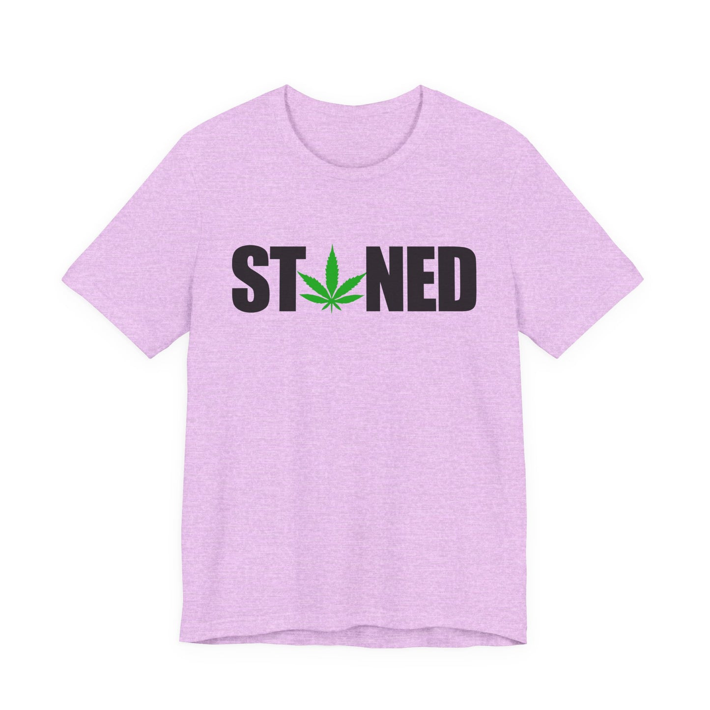 Stoned Pot Leaf Graphic Tee | Unisex Short Sleeve T-Shirt, Relaxed Cannabis Tee, Perfect for Parties, Festivals or Gifts, Fun Comfortable Streetwear For Potheads