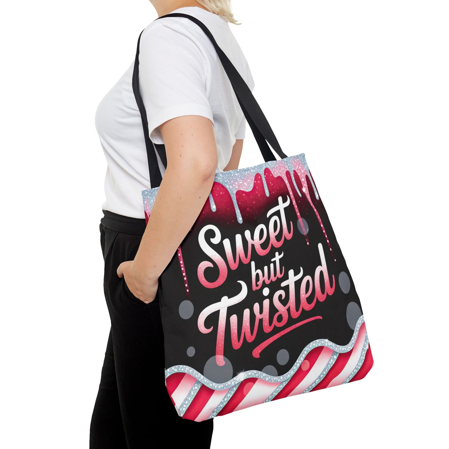 Sweet But Twisted Christmas Tote Bag | Festive Holiday Gift & Shopping Bag