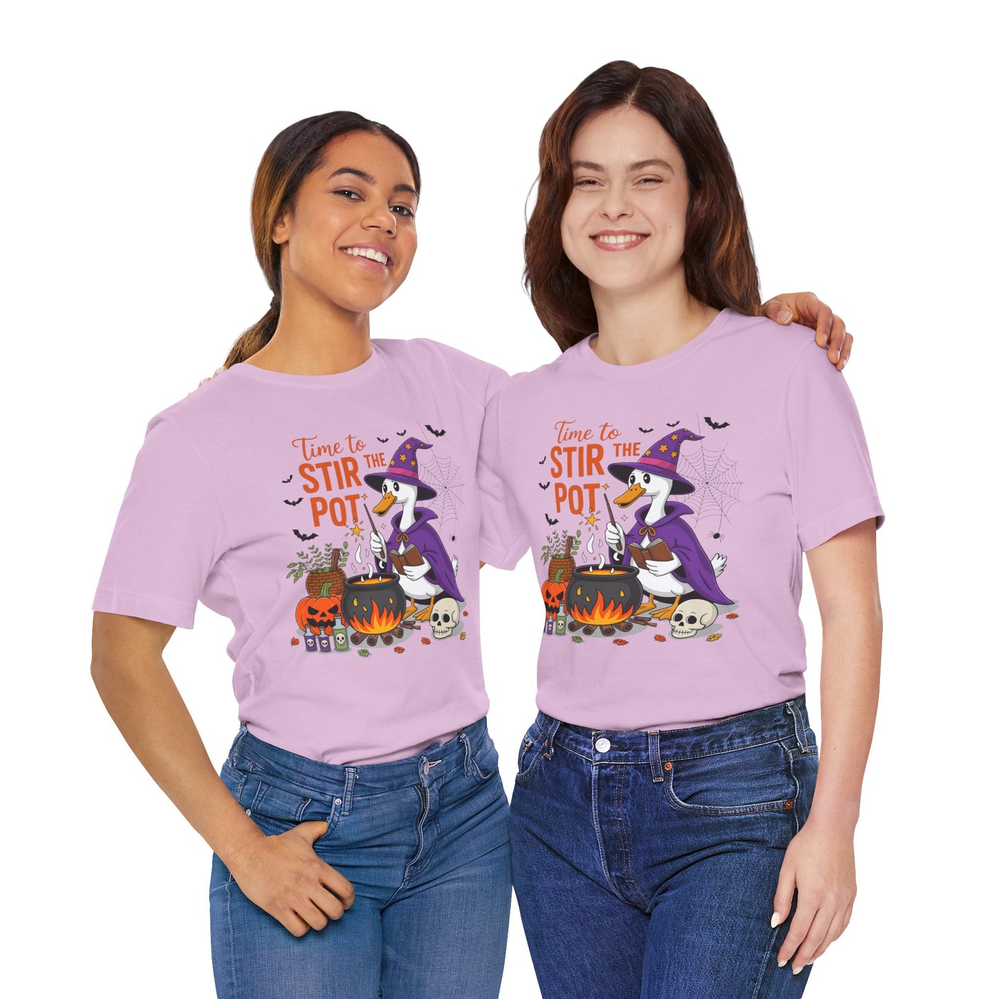 Time to Stir the Pot Halloween Goose Unisex T-Shirt, Seasonal Tee, Gift for Halloween Lovers, Unisex Apparel, Perfect for Parties, Witchcraft Design