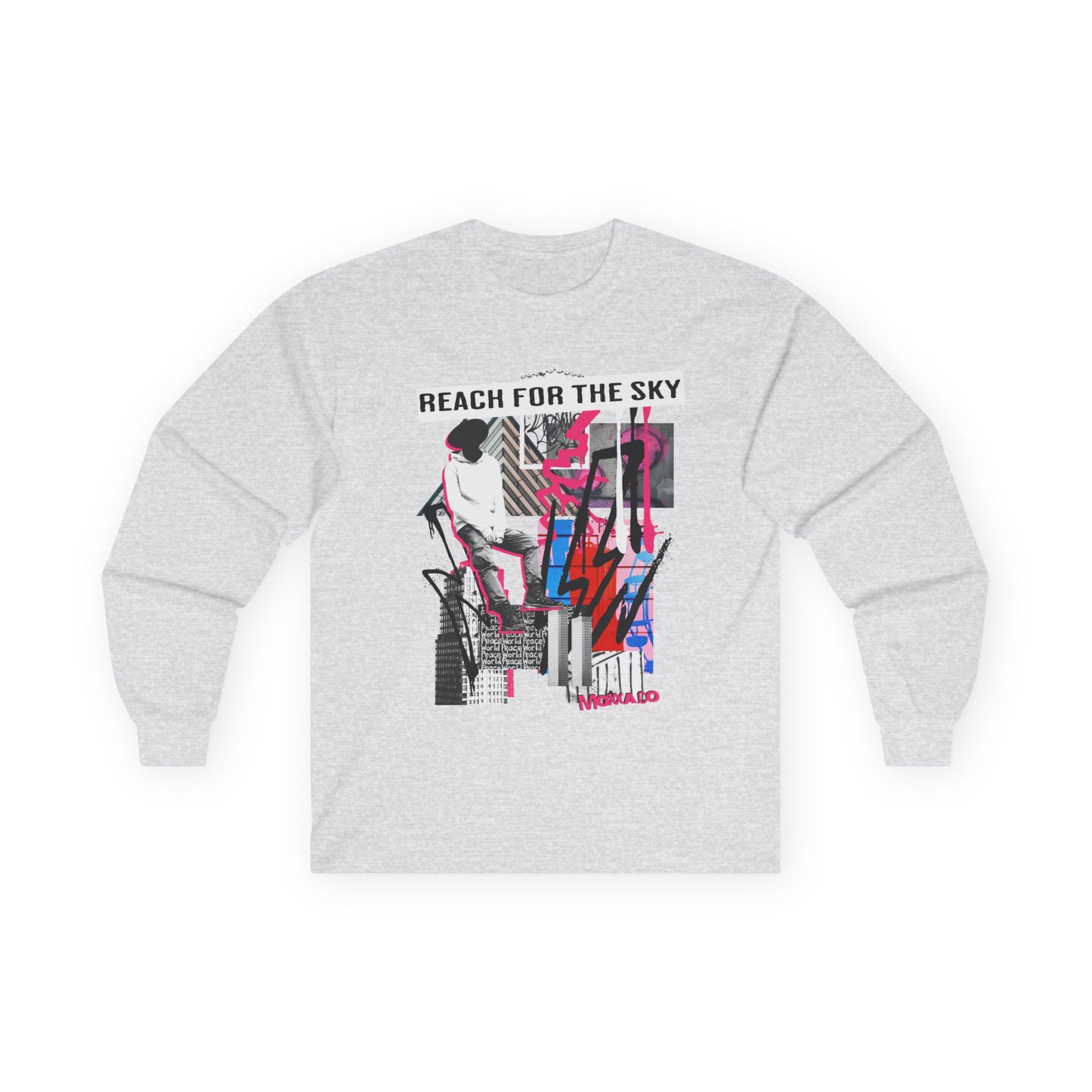Reach for the Sky Long Sleeve Tee — Retro Skate Graphic Cotton Shirt