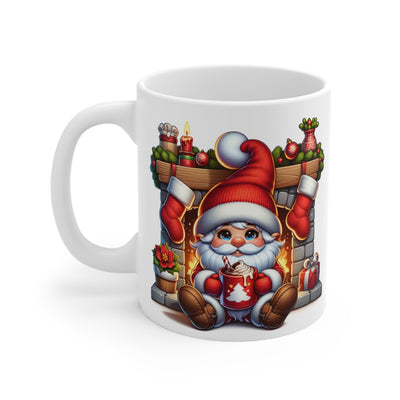 Festive Santa Mug  11oz Christmas Mug  - Holiday Cheer Coffee Cup, Hot Chocolate Weather