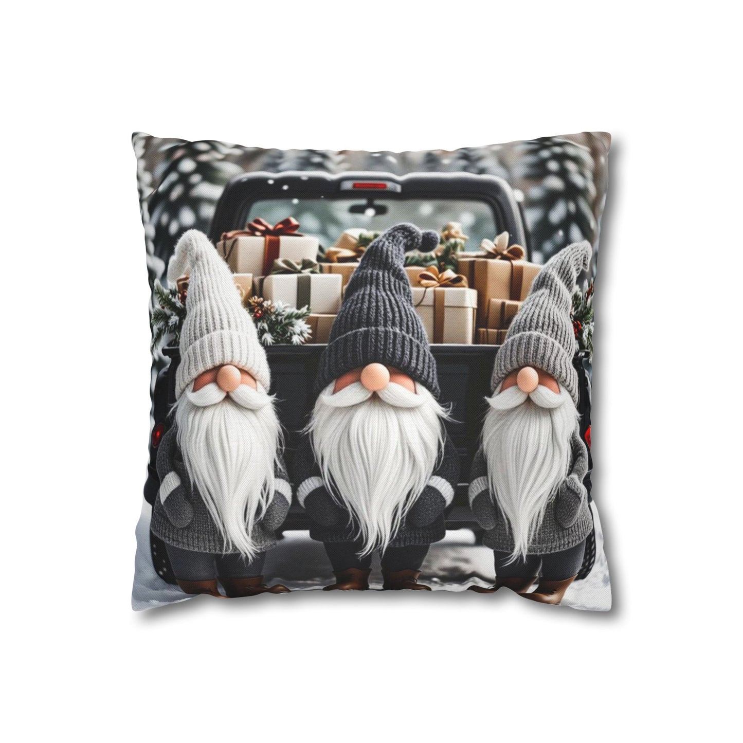 Gnome Christmas Pillowcase | Holiday Decorative Throw Pillow Cover COVER ONLY