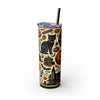 Halloween 20oz Skinny Tumbler With Straw, Spooky Drinkware, Perfect for Parties, Gifts, and Seasonal Celebrations