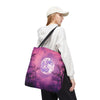 Moonlit Night Tote Bag, Celestial Vibes, Reusable Shopping Bag, Gift for Nature Lovers, Purple Moon Design