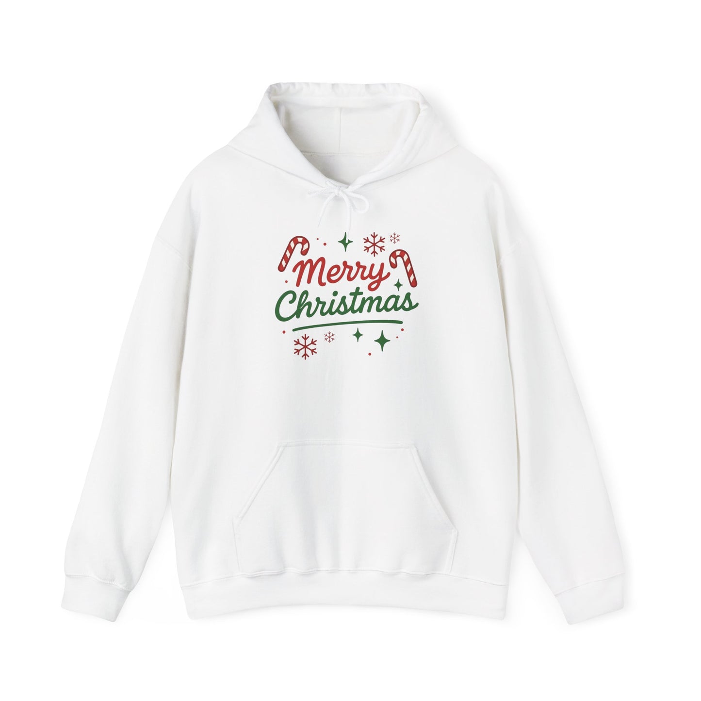 Merry Christmas Candy Cane Hoodie | Christmas Festive Holiday Hooded Sweatshirt