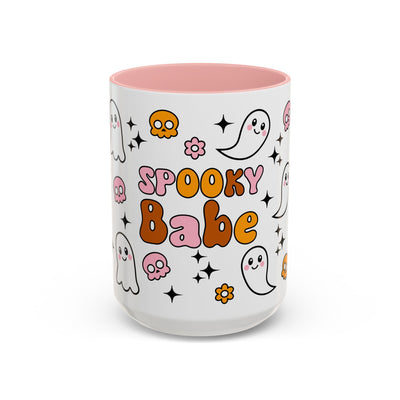 Spooky Babe Coffee Mug | Halloween Mug, Cute Ghost Mug, Funny Gift, Ghostly Coffee Cup