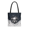 Gothic Skull Tote Bag, Halloween Gift, Gothic Decor, Edgy Fashion, Reusable Shopping Bag