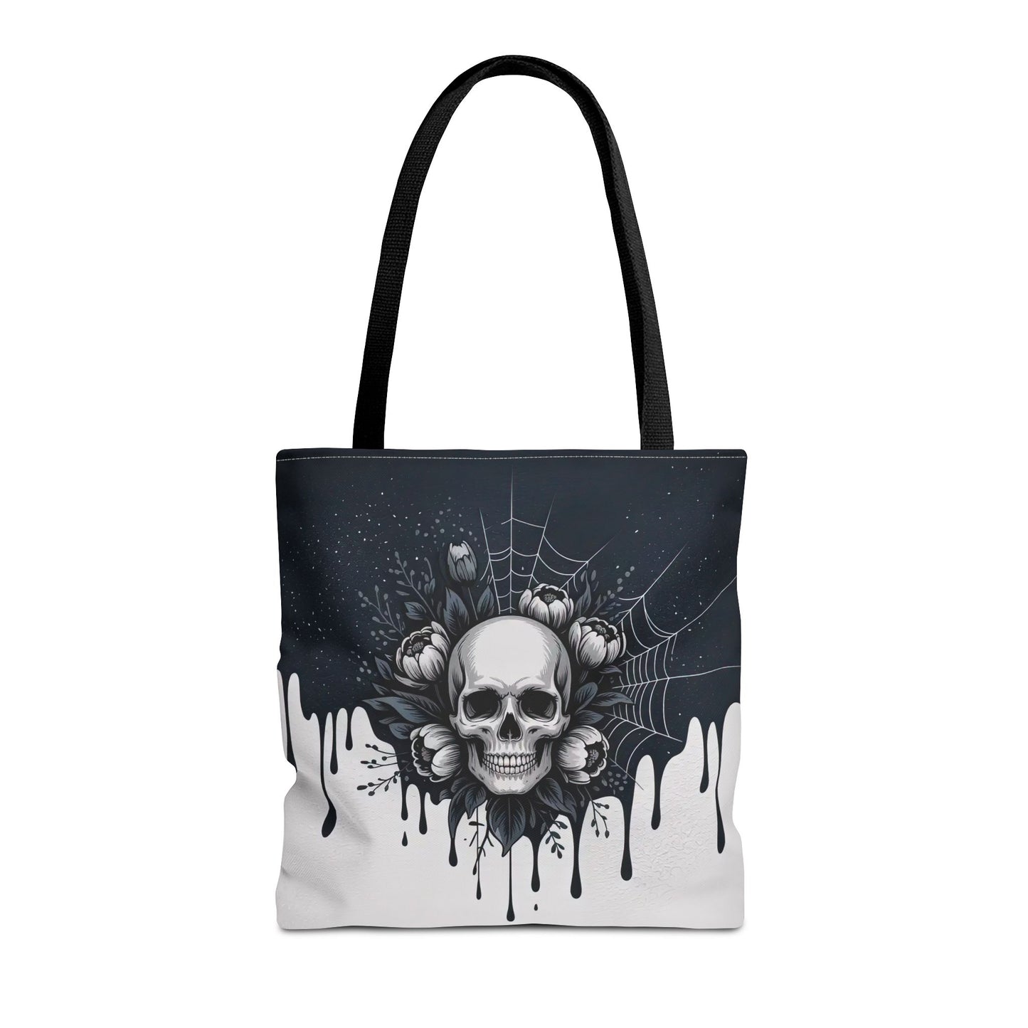 Gothic Skull Tote Bag, Halloween Gift, Gothic Decor, Edgy Fashion, Reusable Shopping Bag