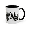 Halloween Cat Accent Coffee Mug, Cute Skeleton Cats Mug, Spooky Gifts, Black Cat Mug for Halloween, Witchy Home Decor