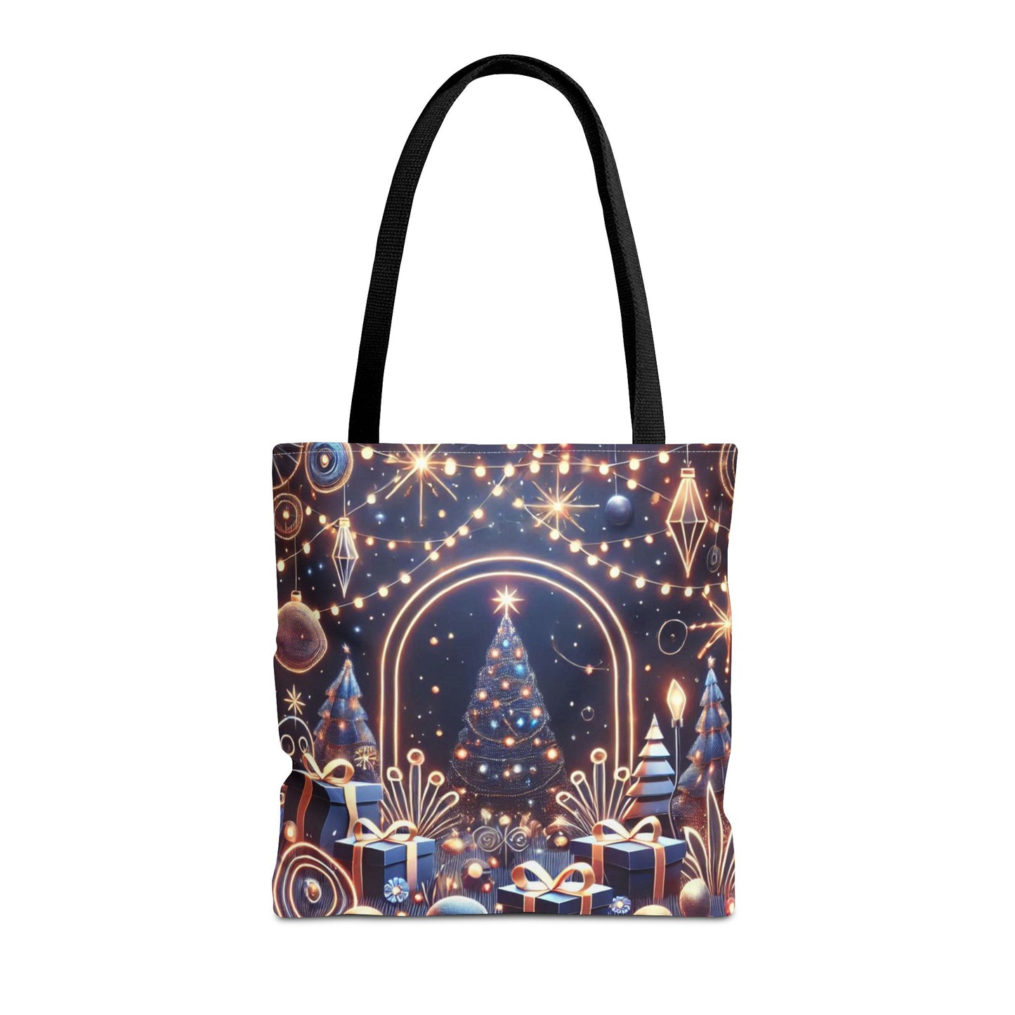 Holiday Christmas Tree Tote Bag | Festive Holiday Gift & Shopping Bag