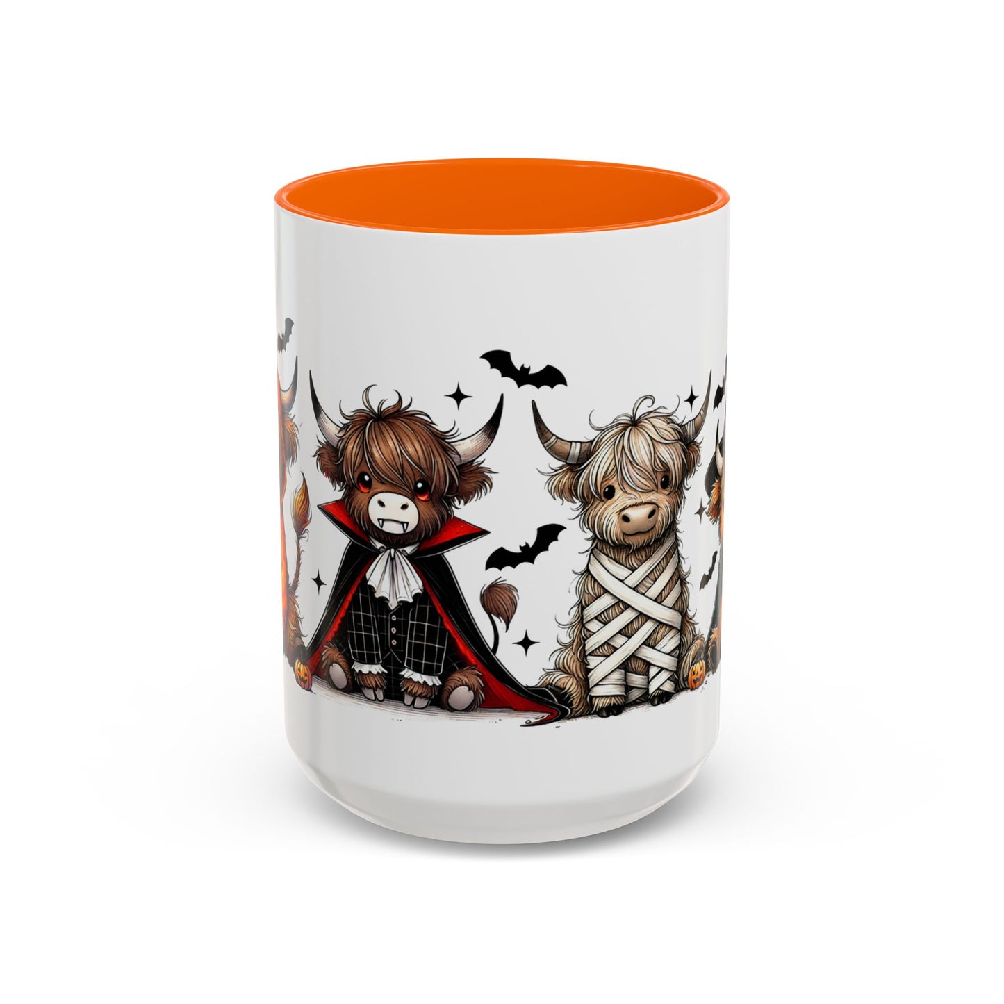Halloween Highland Cow Coffee Mug, Cute Mug, Spooky Drinkware, Gifts for Cow Lovers, Fall Décor, Halloween Decor