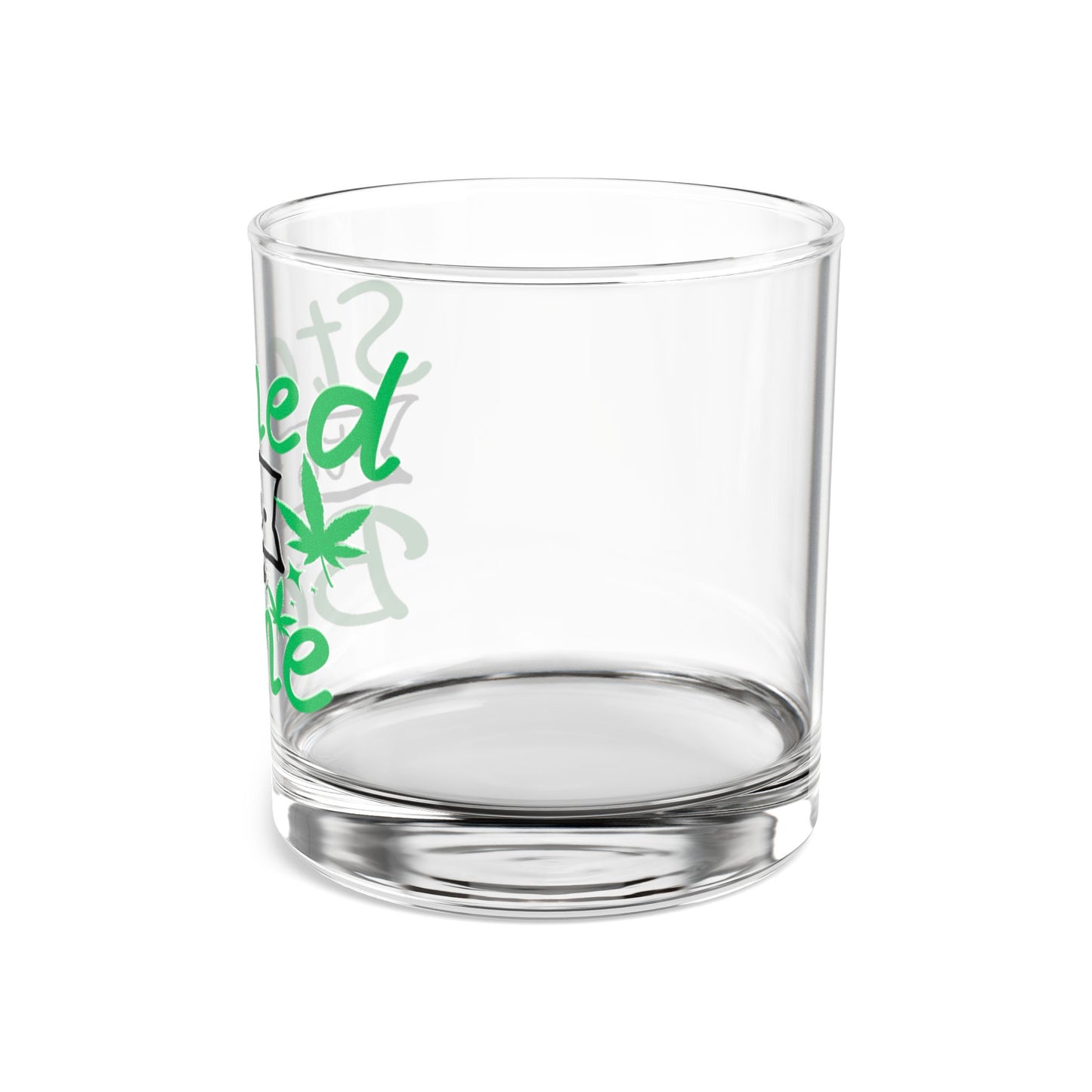 Stoned to the Bone 10oz Rocks Glass | Gift for Stoners, Unique Barware, 420 Celebration, Crossfaded Cocktail Glass