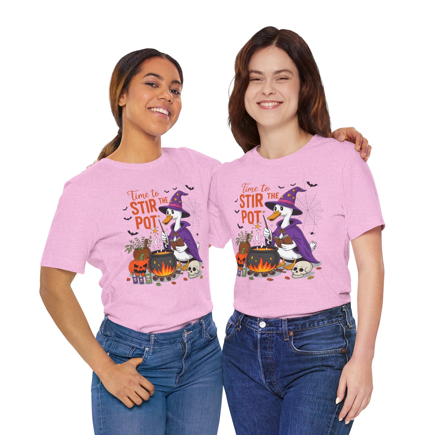 Time to Stir the Pot Halloween Goose Unisex T-Shirt, Seasonal Tee, Gift for Halloween Lovers, Unisex Apparel, Perfect for Parties, Witchcraft Design