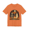 Autumn Campfire Halloween Ghost & Skeleton Tee, Unisex Halloween Shirt, Party T-Shirt, Spooky Season Apparel, Fall Festive Top, Ghoulish Graphic Tee