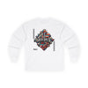 "Never Give Up" Geometric Graphic Long Sleeve Tee | Motivational Abstract Art Unisex T-Shirt