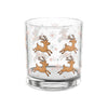Festive Reindeer 10oz Rocks Glass | Christmas Holiday Cheer Drinkware