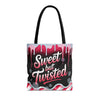 Sweet But Twisted Christmas Tote Bag | Festive Holiday Gift & Shopping Bag
