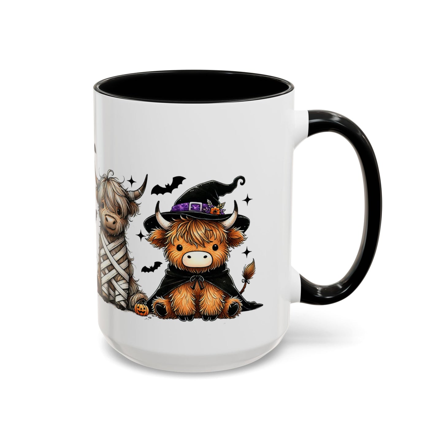 Halloween Highland Cow Coffee Mug, Cute Mug, Spooky Drinkware, Gifts for Cow Lovers, Fall Décor, Halloween Decor
