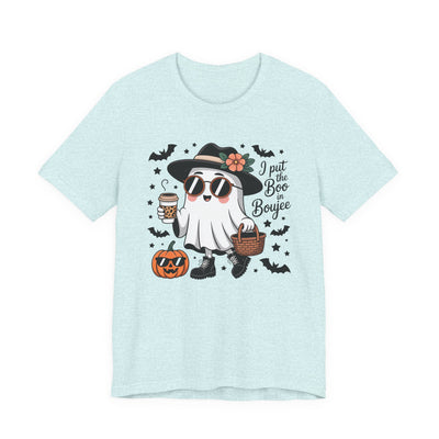 Boo-tiful Ghost Graphic Tee | Unisex Short Sleeve T-Shirt for Halloween Fun, Unisex Halloween T-Shirt, Spooky Season Apparel, Fall Festival Shirt, Cute Ghost Graphic Tee