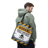 Sarcastic Warning Tote Bag - Humorous Gift for Friends, Ideal for Shopping, Beach, Library, or Daily Use