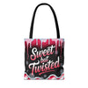 Sweet But Twisted Christmas Tote Bag | Festive Holiday Gift & Shopping Bag