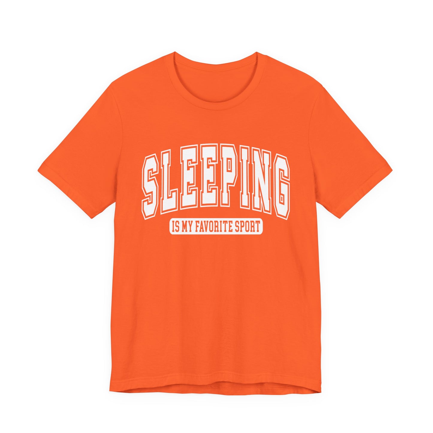 Sleeping Is My Favorite Sport Graphic Tee | Unisex Short Sleeve T-Shirt, Gift for Sleep Lovers, Casual Wear, Funny Sleep Shirt