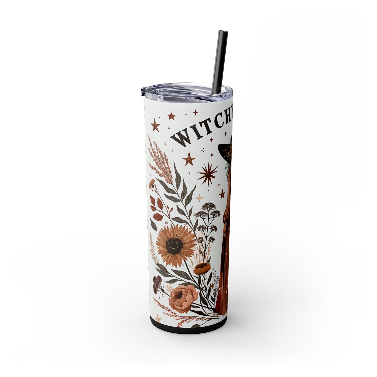 Enchanting Witchy 20oz Tumbler With Straw, Ideal for Autumn Gatherings, Gift for Witches, Cute Drinkware for Halloween, Boho Style