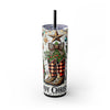 Western Cowboy Christmas 20oz Skinny Tumbler with Straw | Holiday Tumbler Gift For Everyone