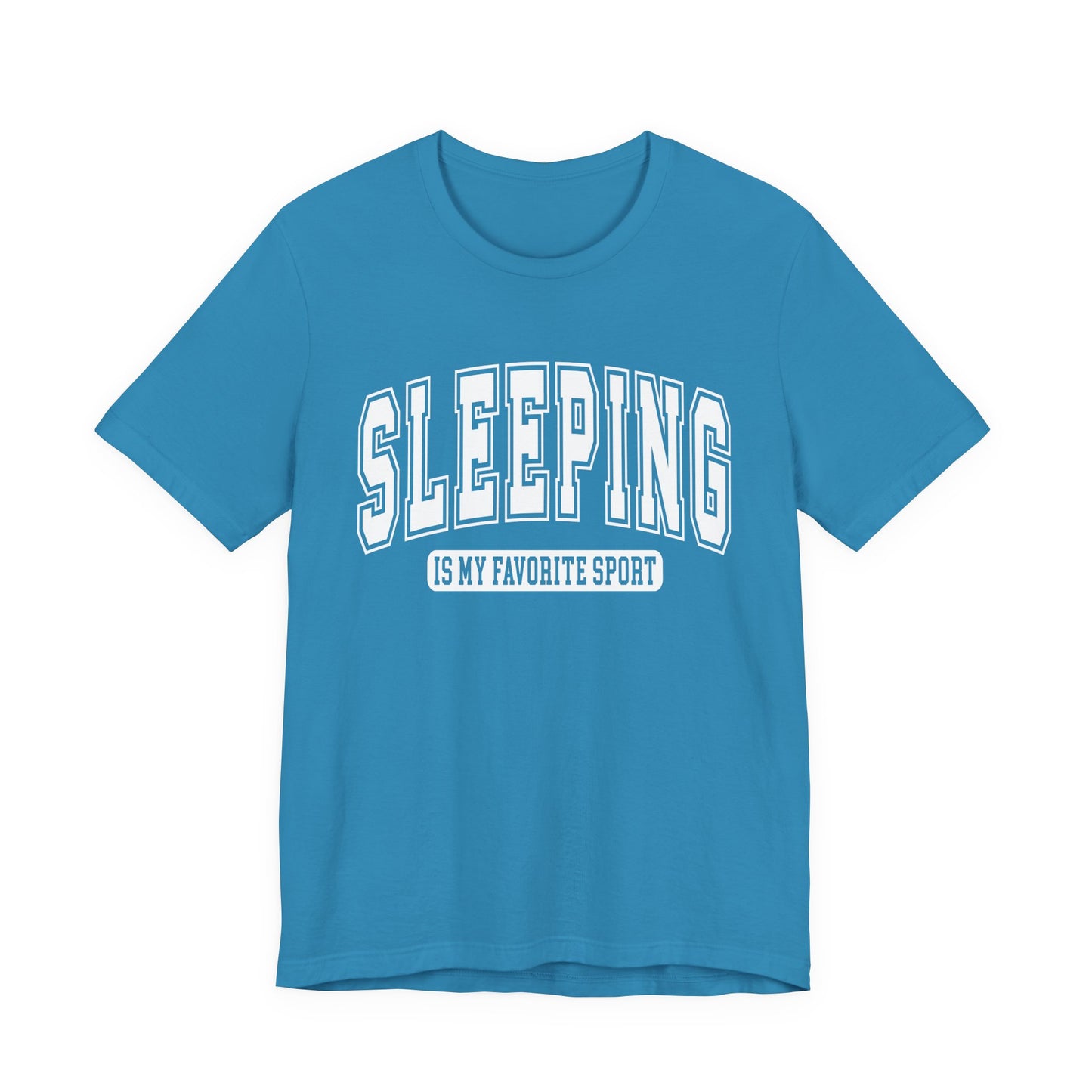 Sleeping Is My Favorite Sport Graphic Tee | Unisex Short Sleeve T-Shirt, Gift for Sleep Lovers, Casual Wear, Funny Sleep Shirt