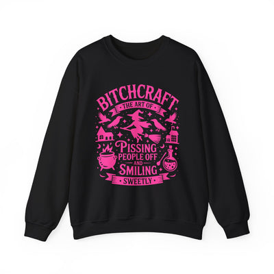 Bitchcraft Crewneck Sweatshirt - Witchy Vibes, Cozy Gift, Halloween Apparel, Casual Style, Unisex Fashion