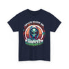 Alien Gangster Tee | "Space Made Me Gangster" Retro UFO Graphic Sci‑Fi T-Shirt