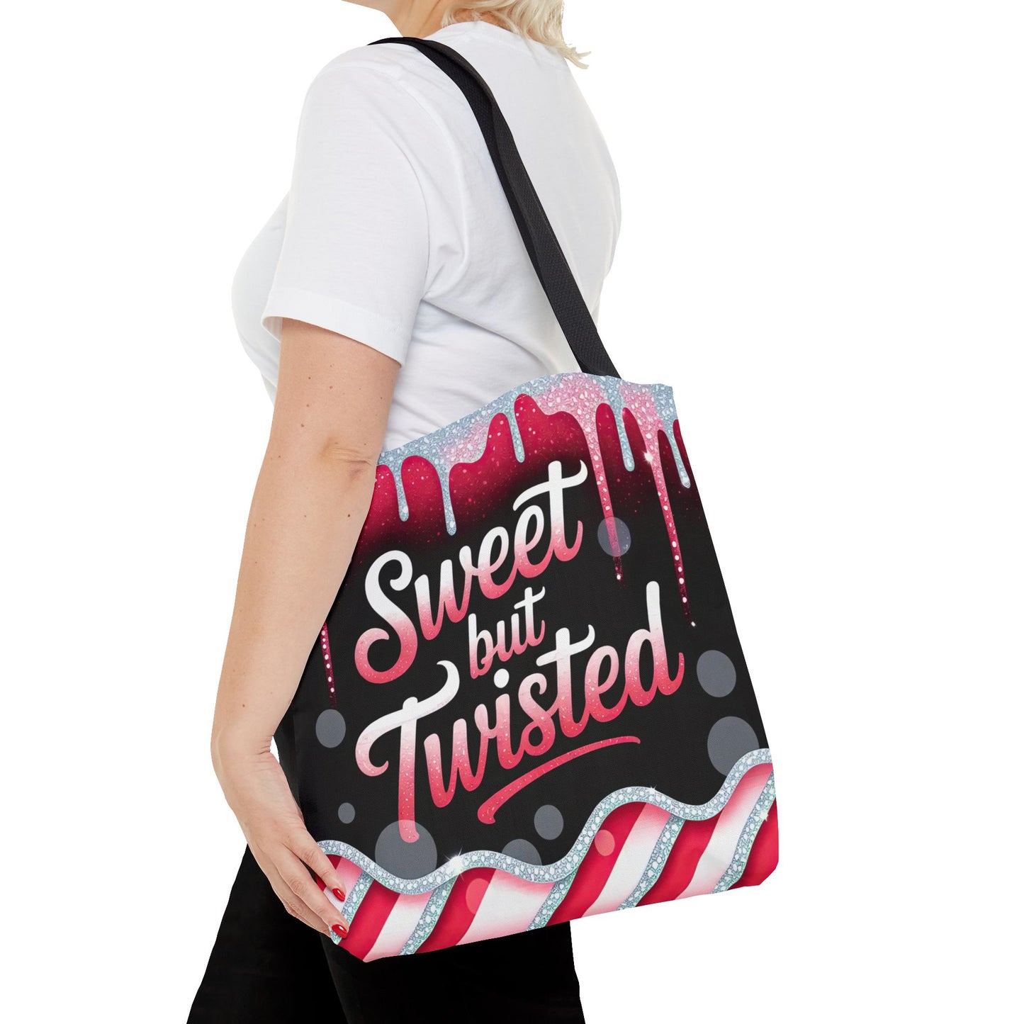 Sweet But Twisted Christmas Tote Bag | Festive Holiday Gift & Shopping Bag