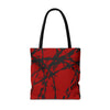 Unfiltered Chaos Red Barbed Wire Tote Bag | All Over Print Urban Grunge Streetwear Tote Bag