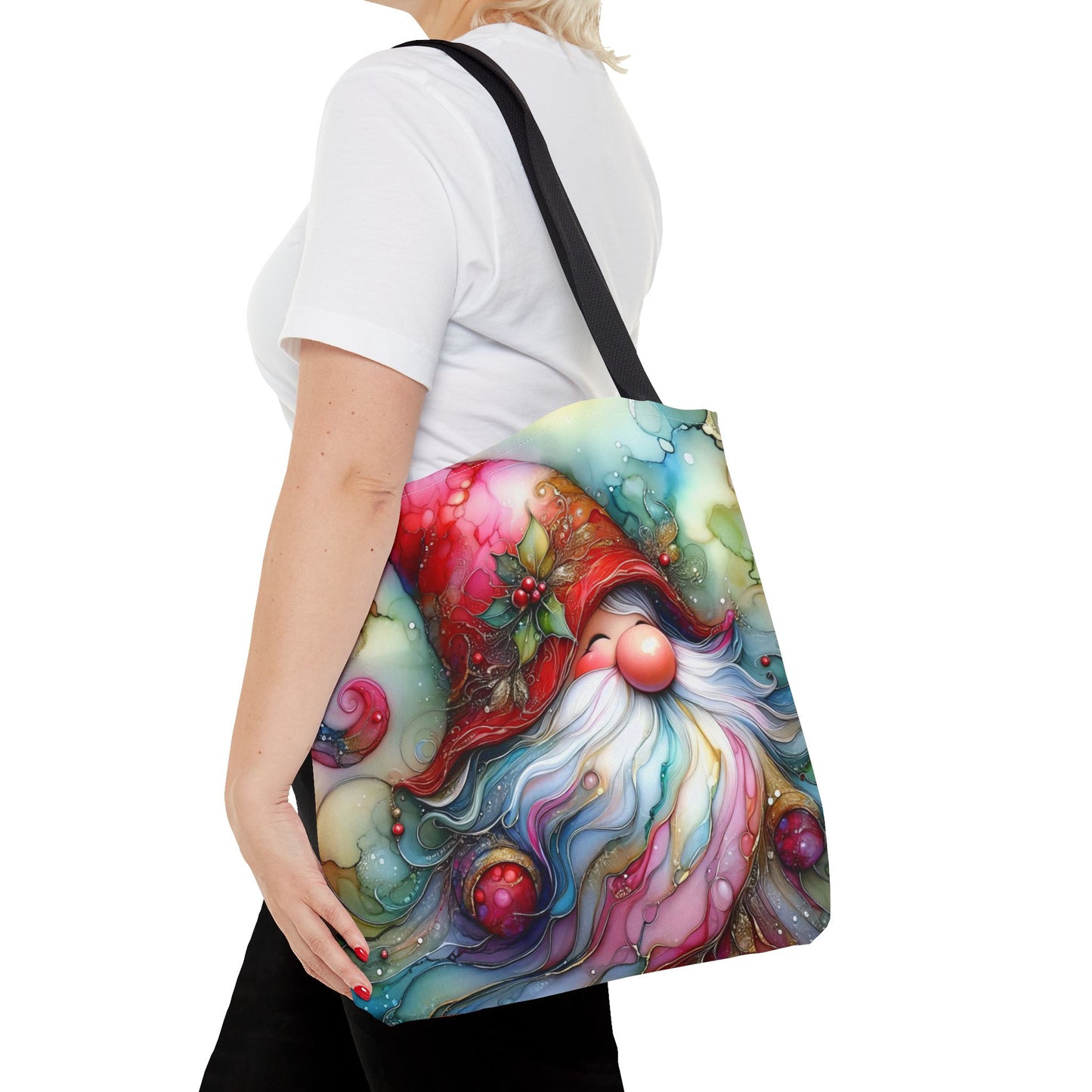 Gnome Christmas Tote Bag | Festive Holiday Gift & Shopping Bag