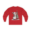 Christmas Snowman Unisex Long Sleeve Tee | Snowman Shirt, Christmas Tree Long Sleeve