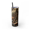 Rustic Deer Hunting 20oz Skinny Tumbler With Straw, Perfect for Outdoor Enthusiasts, Great Gift for Hunters, Fall Decor, Nature Lovers