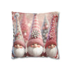 Cute Pink Gnome Christmas Pillowcase | Holiday Decorative Throw Pillow Cover COVER ONLY