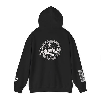 Aquarius Zodiac Hoodie, Zodiac Hooded Sweatshirt, Unisex Astrology Apparel, Horoscope Gift, Celestial Fashion