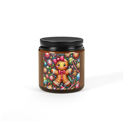 Gingerbread Soy Wax Amber Jar Christmas Candle | Christmas Variety Scented Candle, Four Different Scents To Choose