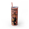 Halloween Cows Themed 20oz Skinny Tumbler With Straw - Perfect for Parties, Gifts, and Fall Celebrations, Cute Designs for Cow Lovers