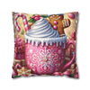 Candy Cane Cocoa Holiday Christmas Pillowcase | Holiday Decorative Throw Pillow Cover COVER ONLY