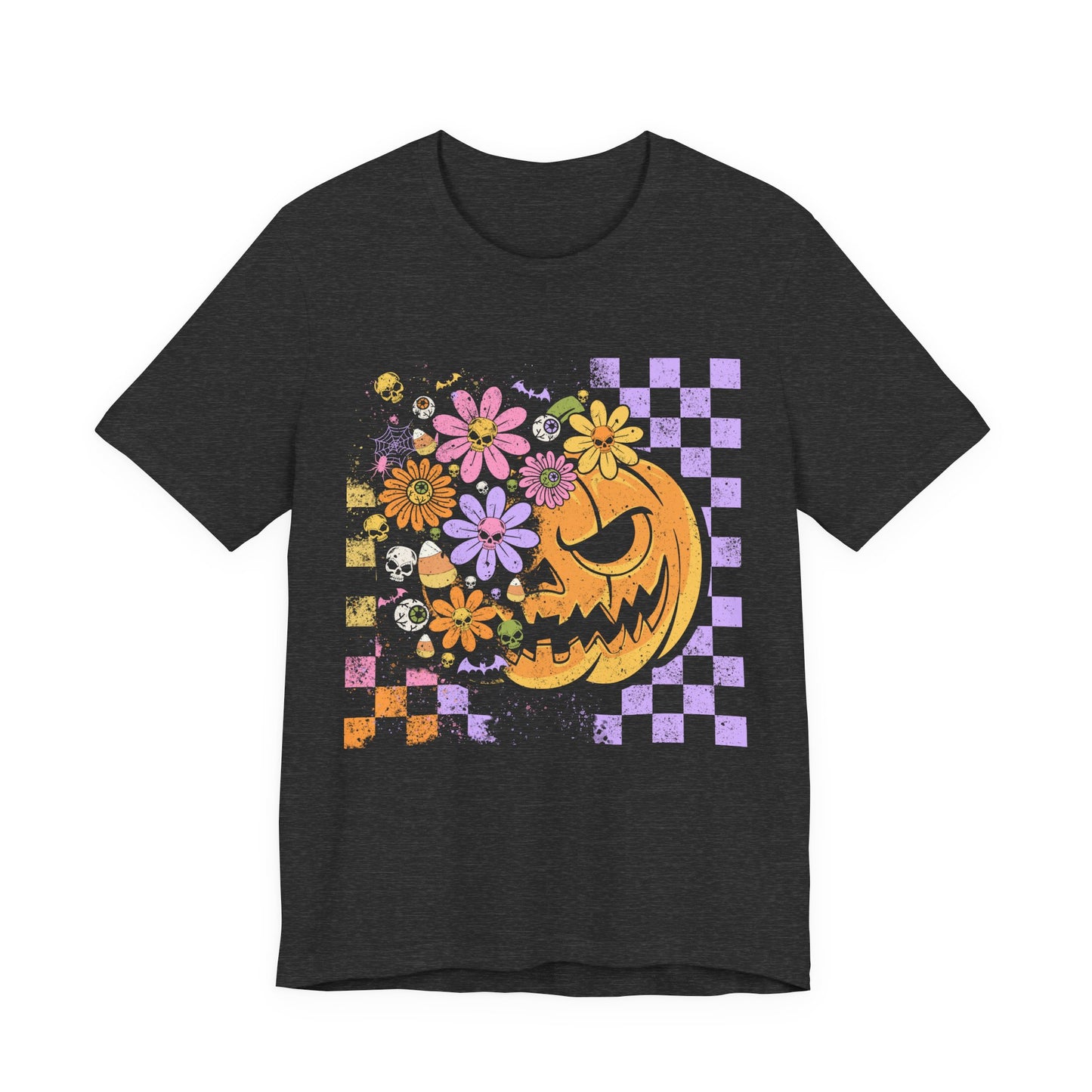 Halloween Floral Pumpkins Unisex Tee, Graphic Tee, Fall Fashion, Spooky Season, Halloween Apparel, Gift Idea