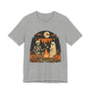 Autumn Campfire Halloween Ghost & Skeleton Tee, Unisex Halloween Shirt, Party T-Shirt, Spooky Season Apparel, Fall Festive Top, Ghoulish Graphic Tee