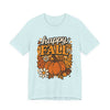 Happy Fall Pumpkin Graphic Tee | Unisex Short Sleeve T-Shirt, Autumn Tee, Seasonal Apparel, Thanksgiving Gift, Cozy Fall Vibes, Graphic Tee, Pumpkin Shirt