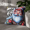 "Jingle All the Way" Santa Christmas Pillowcase | Holiday Decorative Throw Pillow Cover COVER ONLY