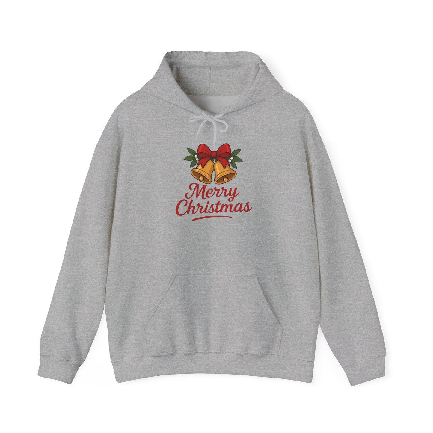 "Merry Christmas" Bells Hoodie | Christmas Festive Holiday Hooded Sweatshirt