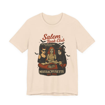 Salem Book Club Graphic Tee | Unisex Short Sleeve T-Shirt, Halloween Shirt, Literary Themed Gift, Spooky Reading Outfit, Book Lovers Tee